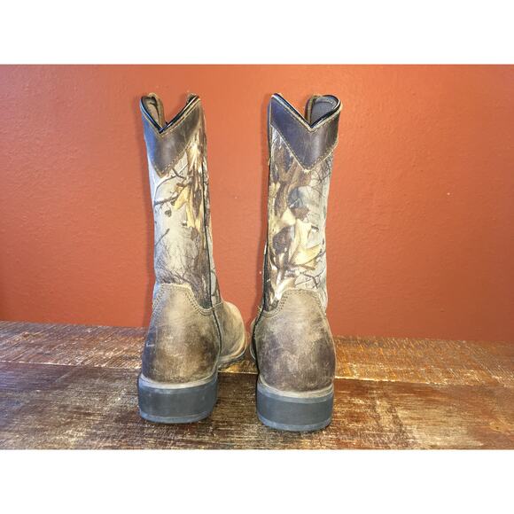 Austin Trading Co Youth Bandit Realtree Camo Boots Size 2 Brown Hunting Outdoor - Picture 5 of 10